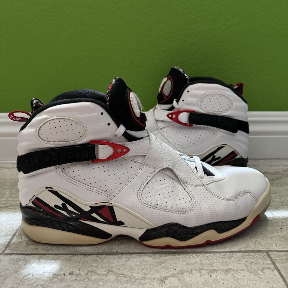 Nike Air Jordan 8 VIII Retro Alternate 305381-104 Red Black White Men's Size 14